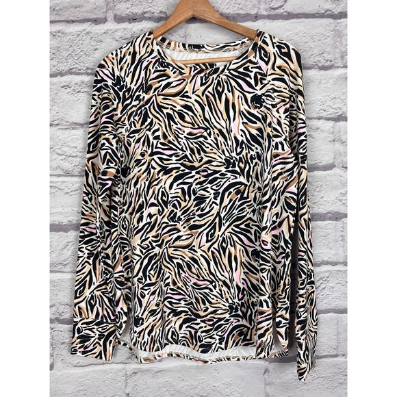 Lilly Pulitzer Womens M Luxletic Blythe UPF Can You Zee Me Zebra Pullover Top - Picture 3 of 9